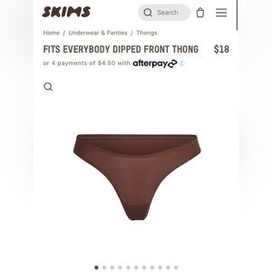 Skims Fits Everybody Dipped Front Thong